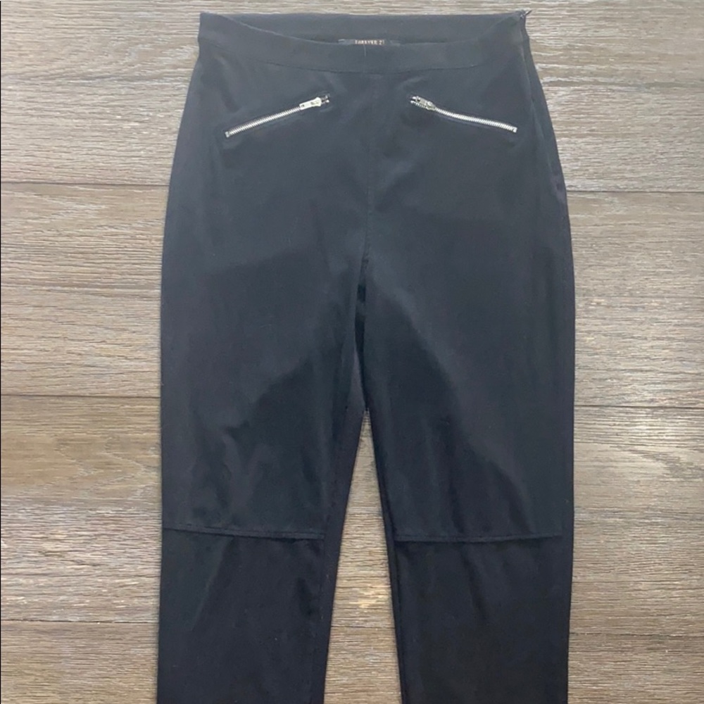 Black Suede Leggings Sz M